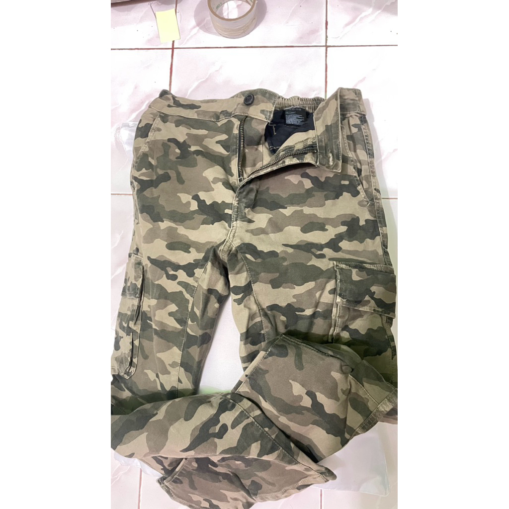 Celana panjang cargo H&M Original second