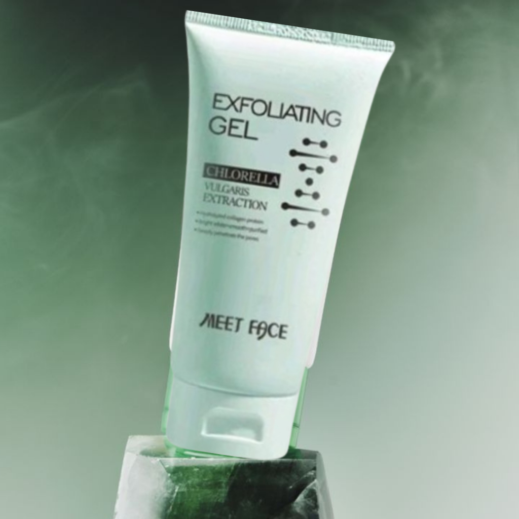 Exfoliating Gel Meet Face Chlorella Vulgaris Mengangkat sel kulit mati Melembabkan Mencerahkan 50g