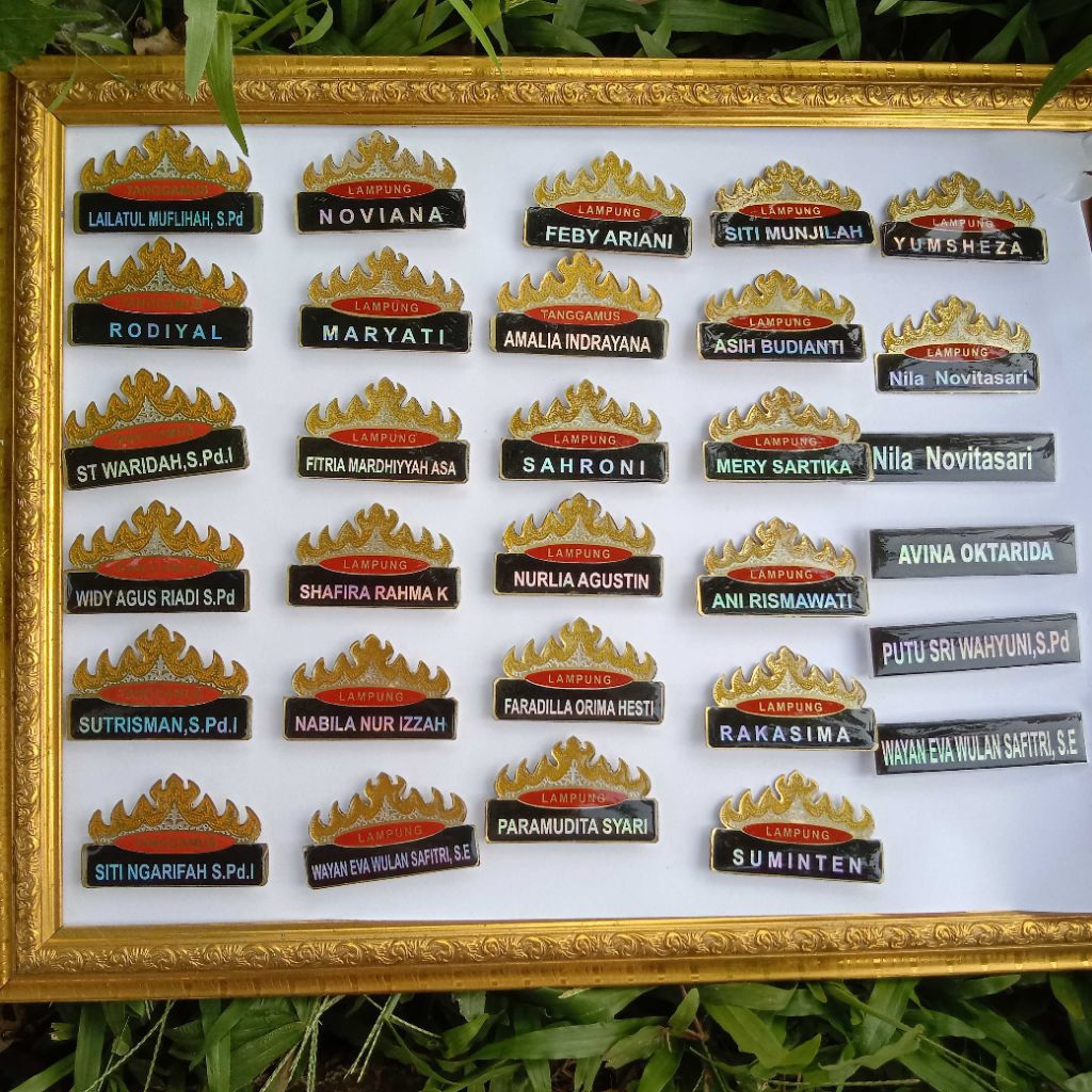 

Name tag siger/ Name tag ASN /name tag hologram /nametag resin/ name tag Lampung / name tag kuningan