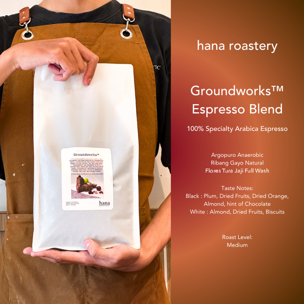 

Groundworks ™ - Espresso Blend - 1kg - Hana Roastery