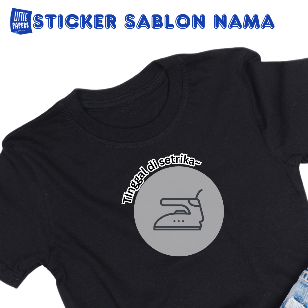

Sticker Label Nama Kain Baju Kaos Sablon Setrika DTF