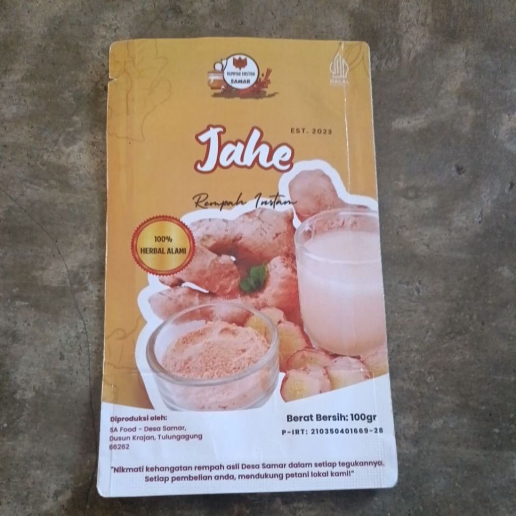

Rempah Instan Samar(Bubuk Jahe)