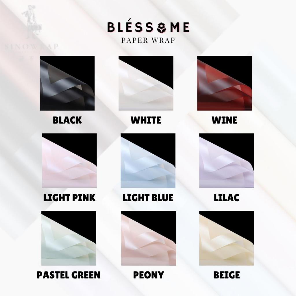 

(5 LEMBAR) Flower Wrapping Paper Big Line Color Glossy / Garis Tebal / Wide Frame Kertas Buket Bunga Florist Cellophane Pembungkus Kertas Hand Bouquet