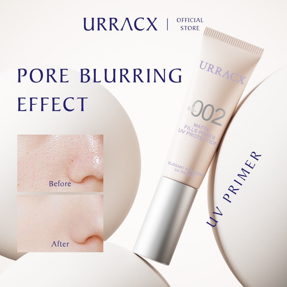 URRACX Elegant Poreless UV Primer Make Up Tahan Lama Meratakan Warna Kulit Invisible Pore Oil Contro
