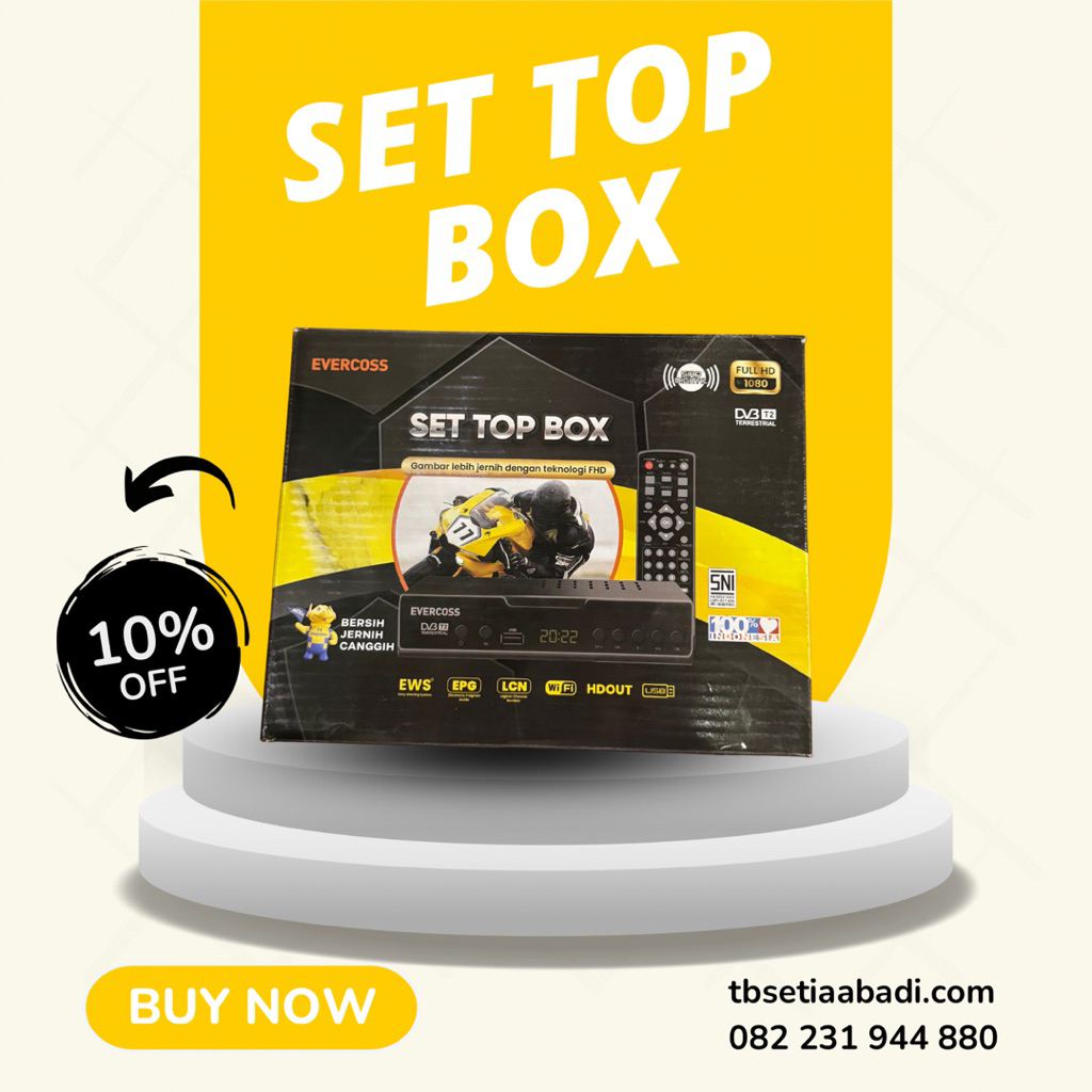 EVERCOSS STB MAX DV-T3  set top box receiver tv digital Full HD