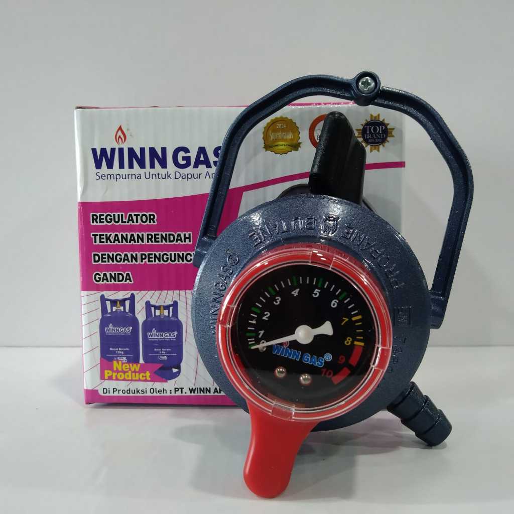 Winn Gas W900M Regulator Kompor Gas Meteran Double Lock Anti Bocor SNI