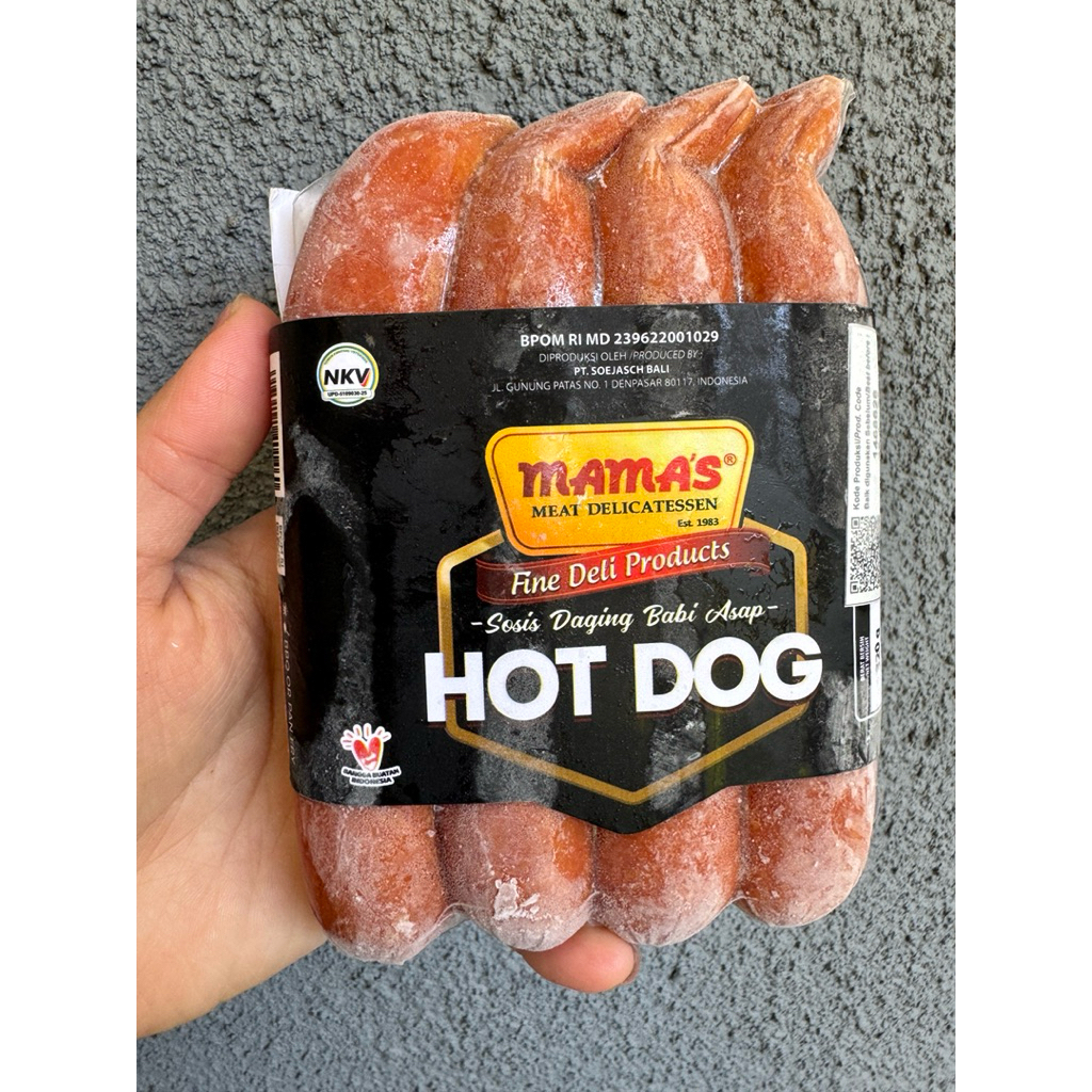 

MAMAS sosis daging babi asap hot dog 320gr