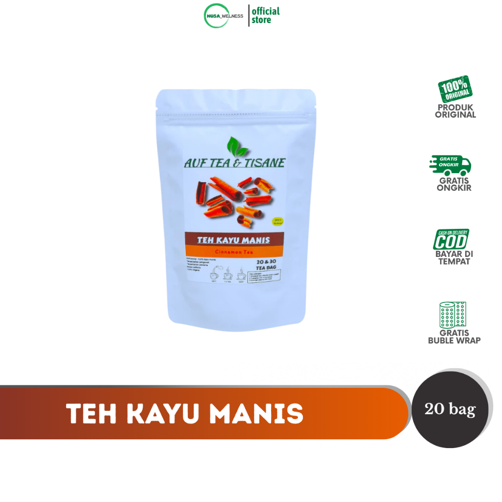 

TEH KAYU MANIS AUF TEA & TISANE – manis alami yang bikin sehat | bantu turunkan gula darah tanpa obat | rasa hangat & nikmat dari kayu manis asli | teh herbal premium | bisa COD | original 100%
