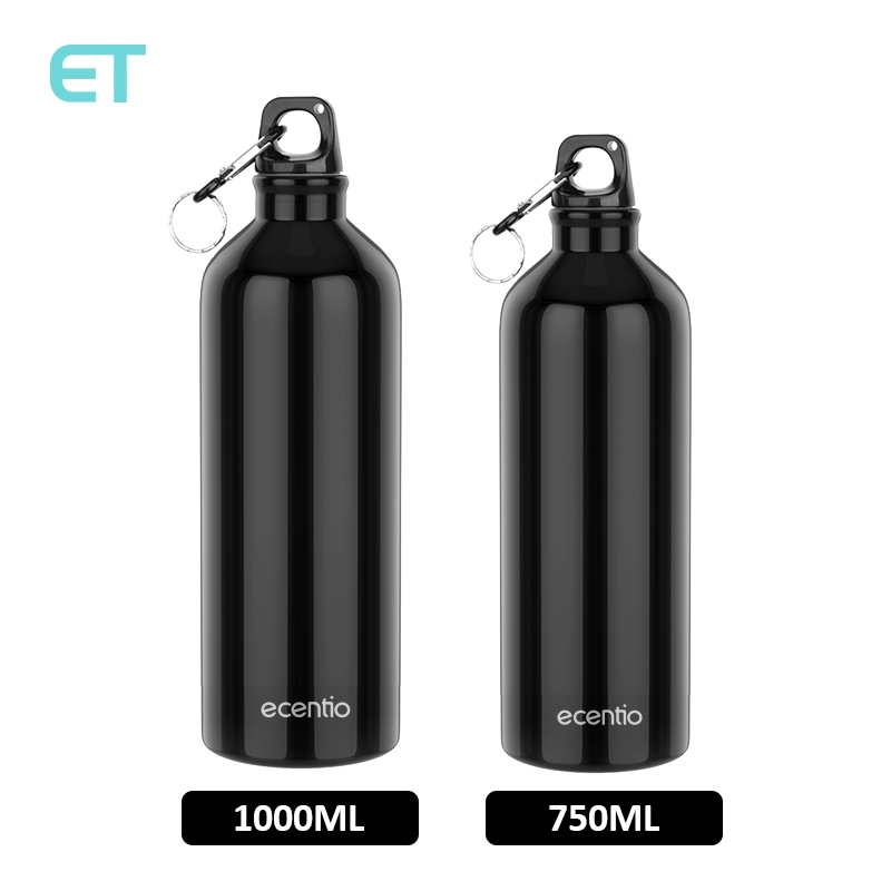 ecentio botol minum tumbler sport Botol air /botol minum /750ml /1000ML Hitam Tumbler Sports Tahan b