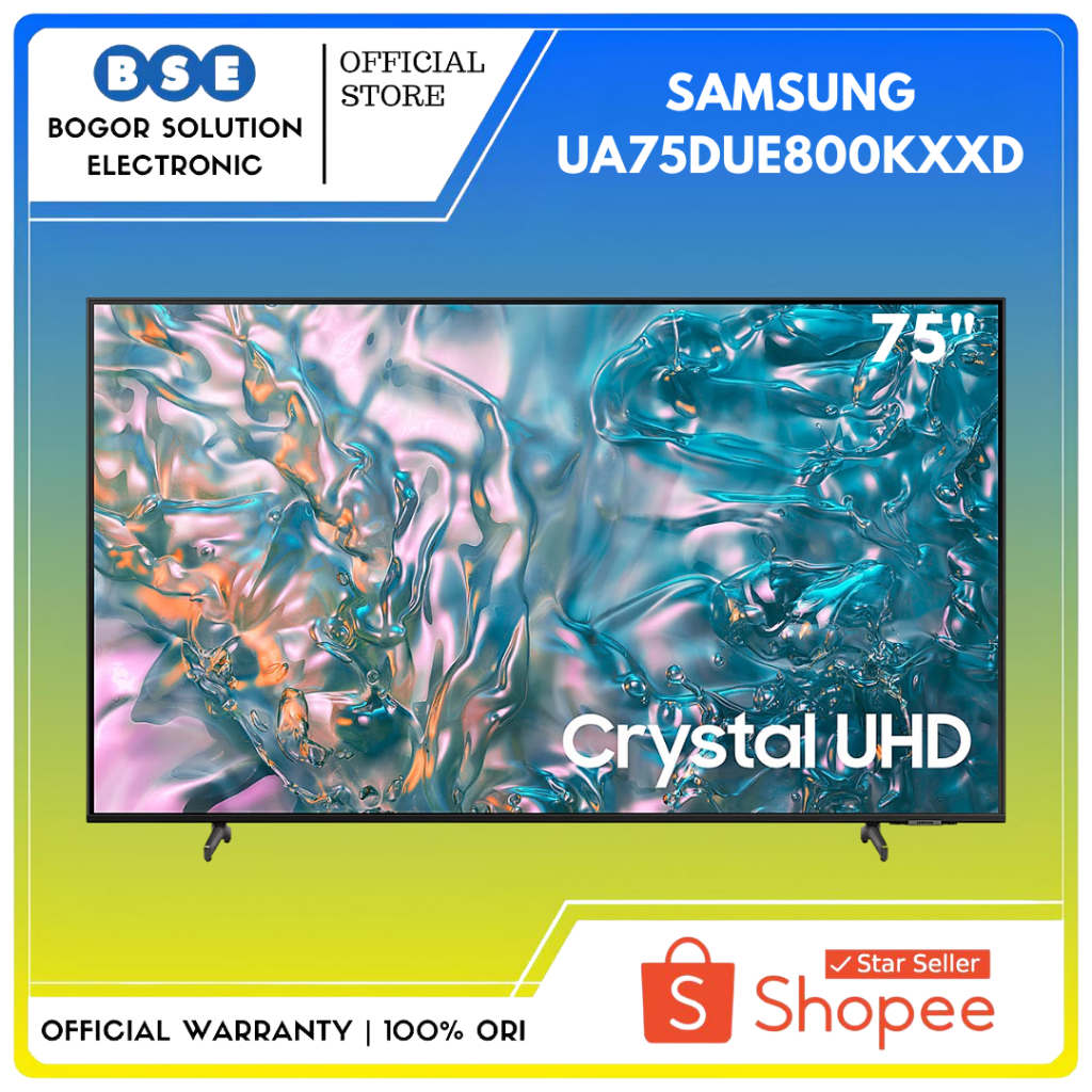 TV Samsung 75 Inch DUE800 Crystal UHD 4K Smart TV 75 Inci 75DUE800
