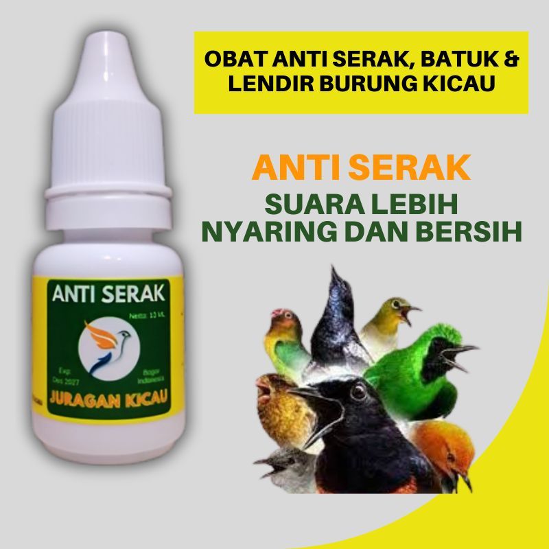 Obat Serak Burung Juragan Kicau Untuk Anti Serak Batuk Lendir Radang Sariawan