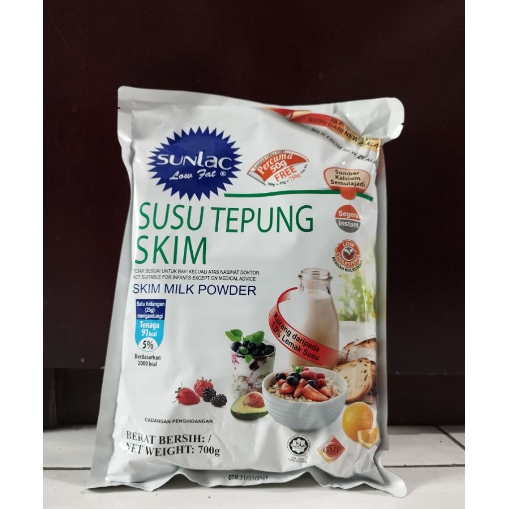 

Sunlac Low Fat Susu Tepung Skim 700+50Gram Original Malaysia