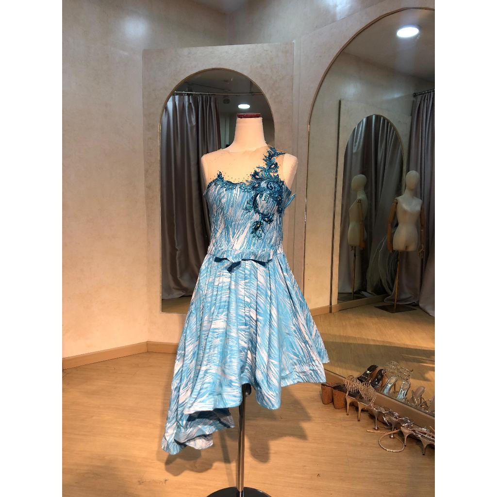 Gown/Gaun Pesta Party Elegan Mewah/Dress Wanita Warna Biru/Light Blue/Pressweet17/Prewedding/Gaun Pe