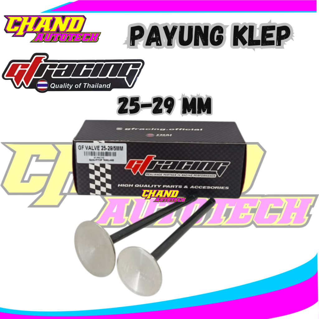 KLEP GF RACING 25 29 batang 5 mm Klep GF Racing Universal Batang 5mm Diameter Klep in 25mm ex 29mm
