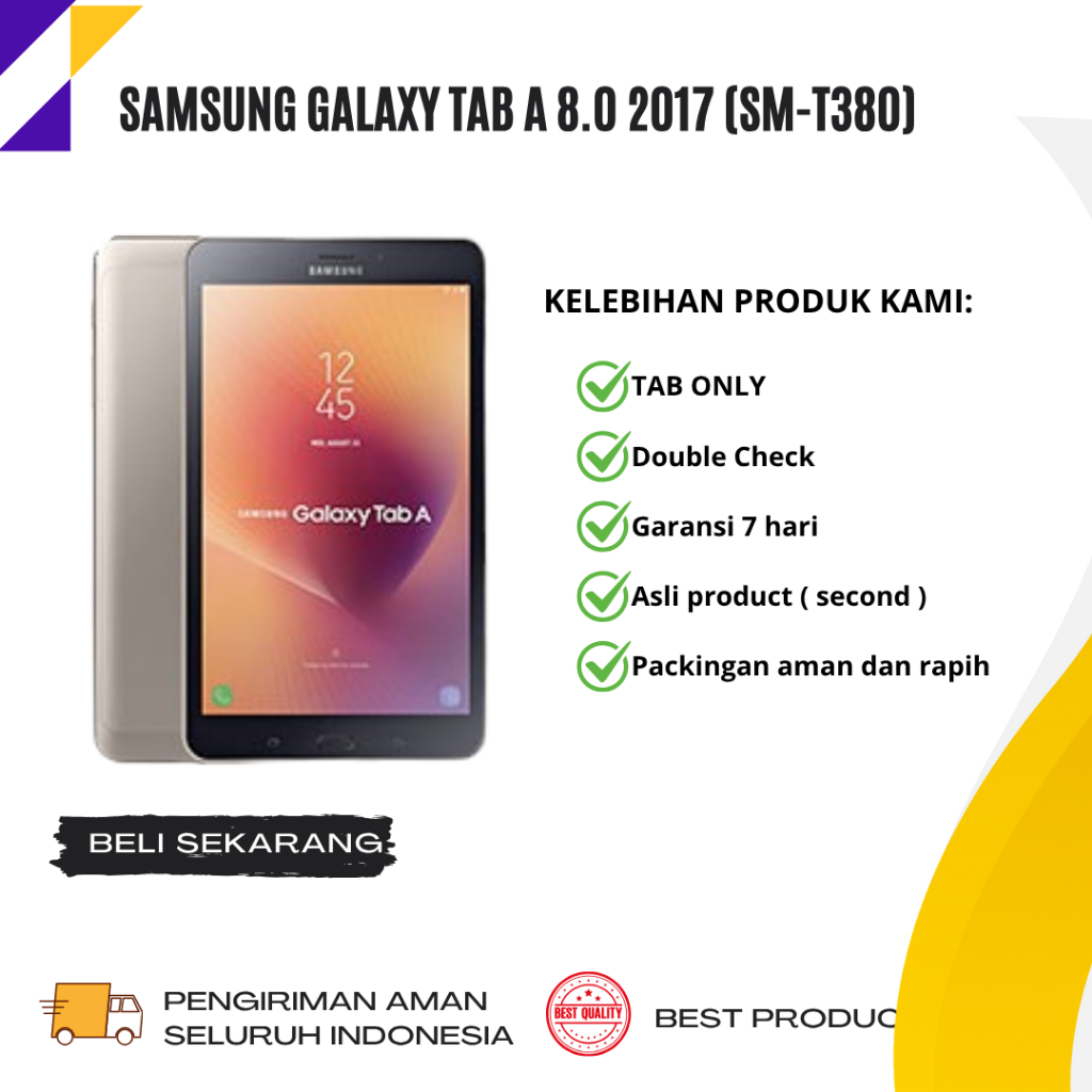 Samsung Galaxy Tab A 8.0 2017 (SM-T380) 2/32GB Wifi Only Second ORIGINAL