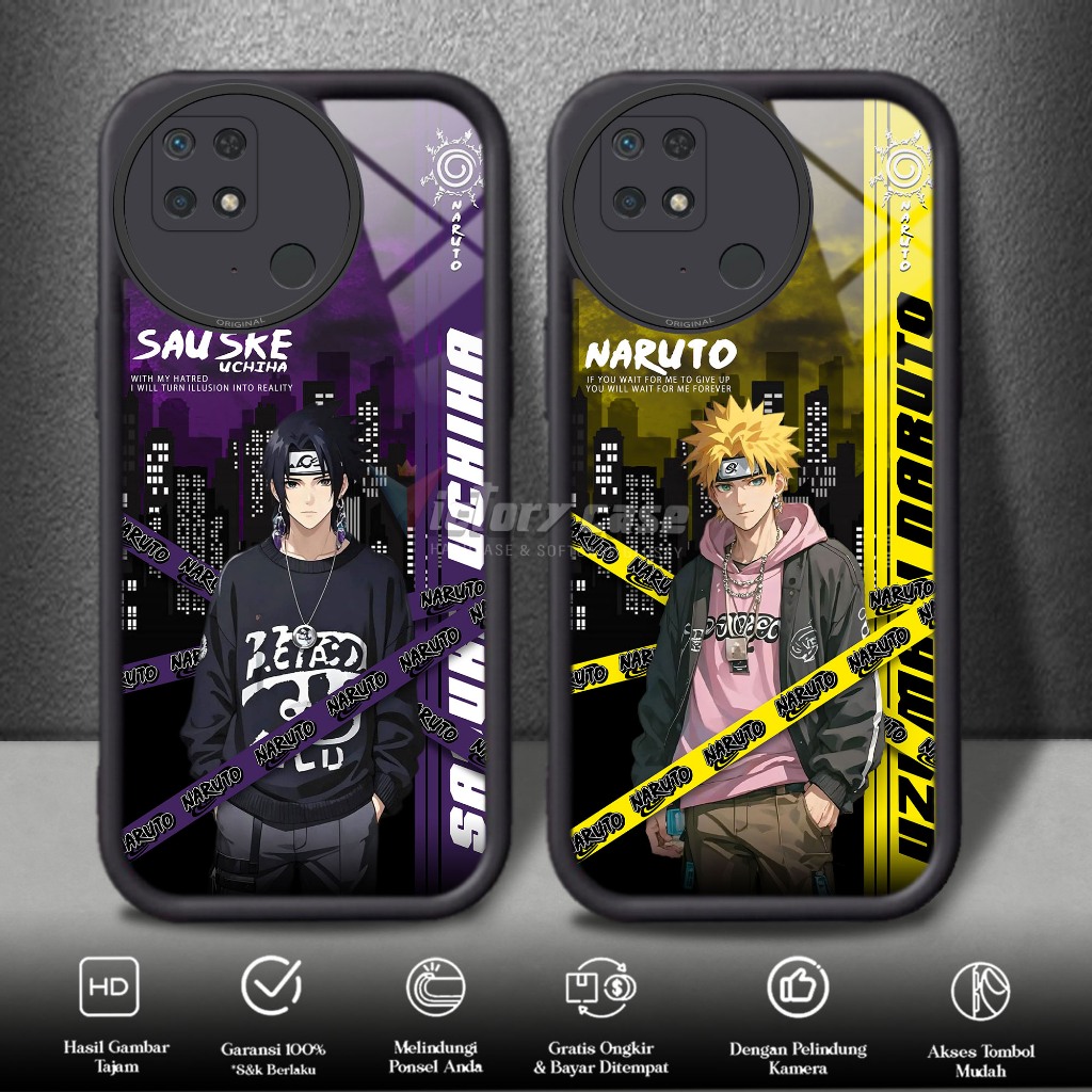 Case Hp Softcase glossy For XIAOMI REDMI 10C POCO C40 NARUTO silikon Glass Casing Handphone Premium