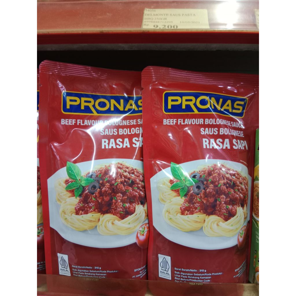 

saus Bolognese rasa sapi pronas