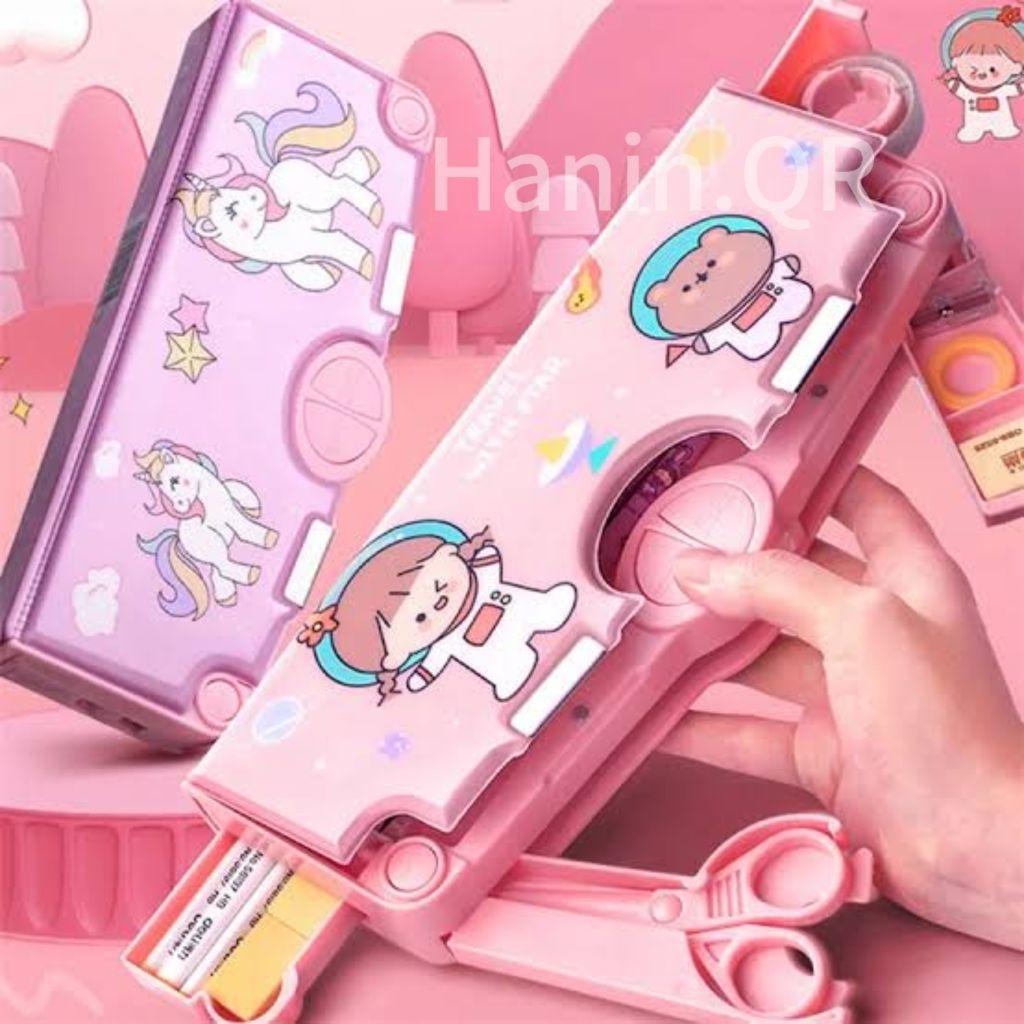 

Tempat Pensil Multifungsi Box Pensil Serbaguna Gratis Gunting Dan Penghapus Tempat Pensil Karakter