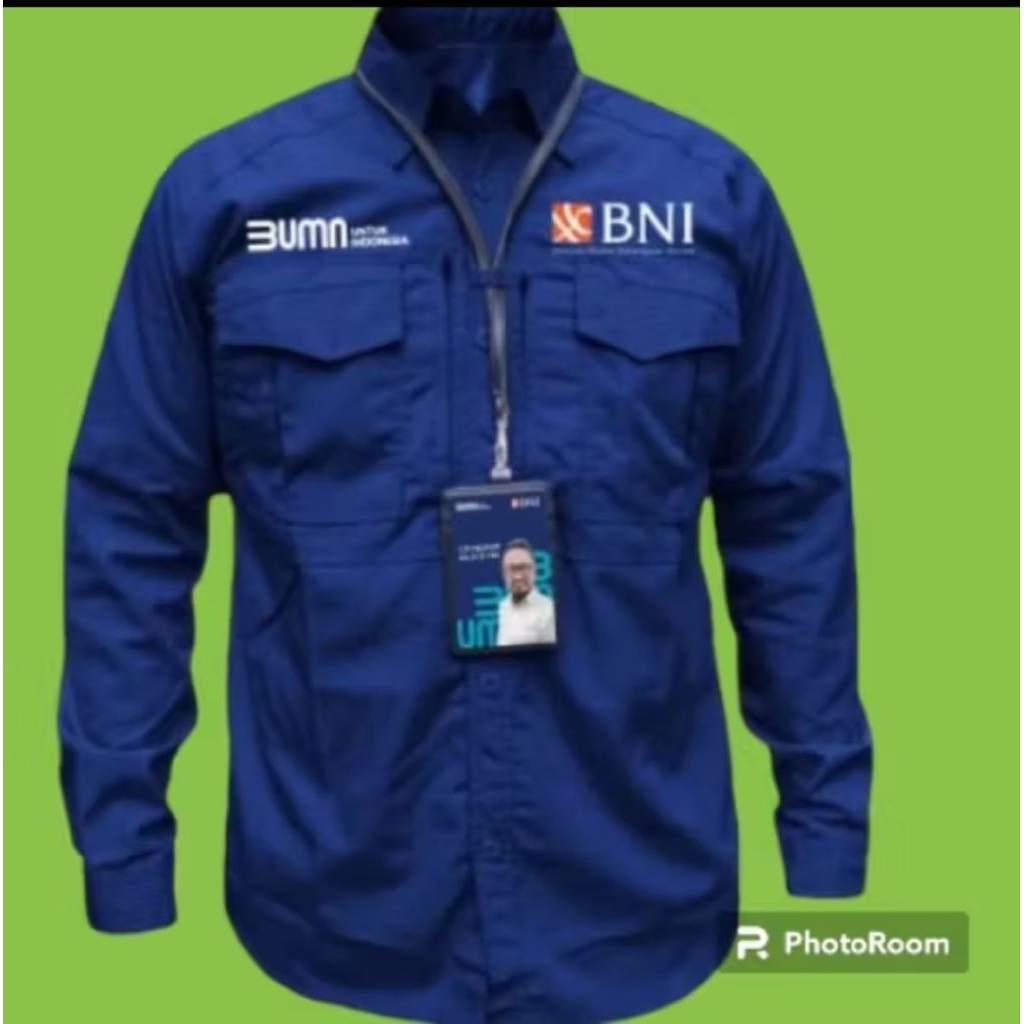 Kemeja Bank BNI Seragam BNI Baju BNI Kemeja M Tac