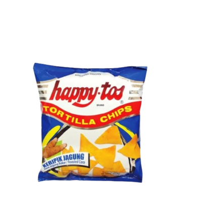 

Happy Tos Snack Tortilla Chips Jagung Bakar Biru 55gr