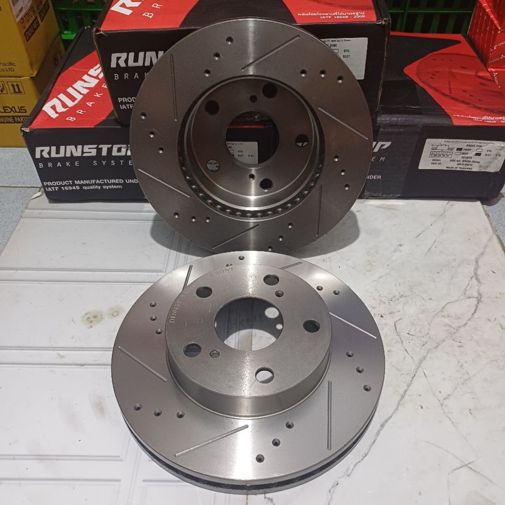 Brake Disc Rotor Disk Piringan Cakram Rem Depan Innova 2KD Tahun 2005-2015 Runstop 1Set