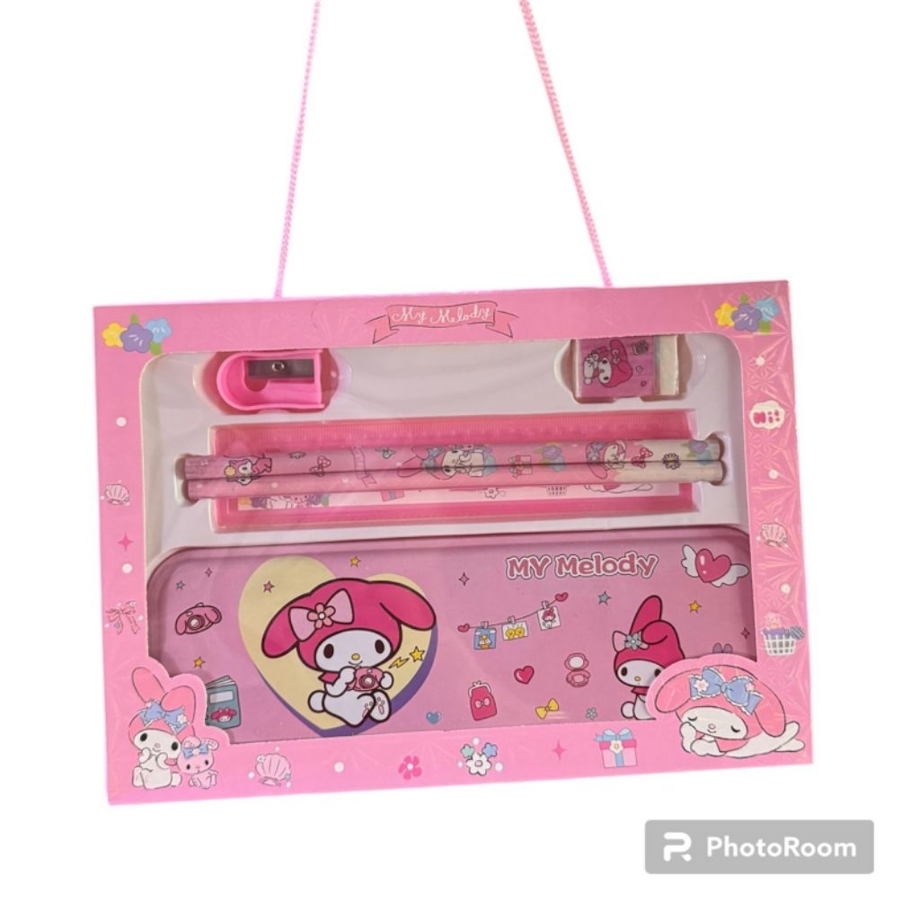 

KOTAK PENSIL SET 5IN1 STATIONERY SANRIO KUROMI CINNAMOROLL MELODY