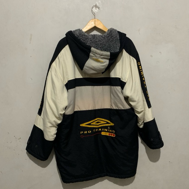 Jacket Hoodie Umbro Sherpa Paracute Pro Training Vintage 80s USA Y2K Authentic Second Original Prelo