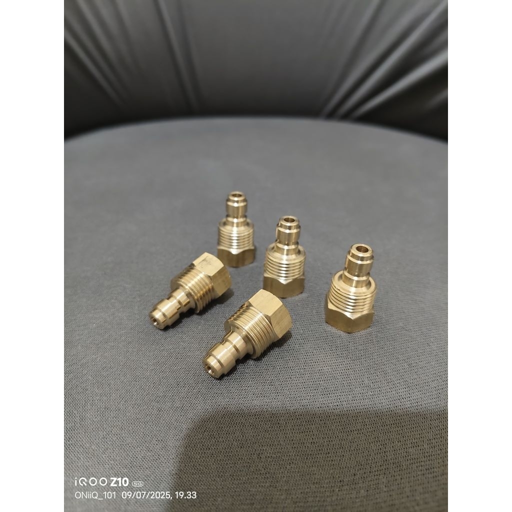 Micro coupler drat luar kopler mini kupler jantan ada bantalan teflon di dalam kopler