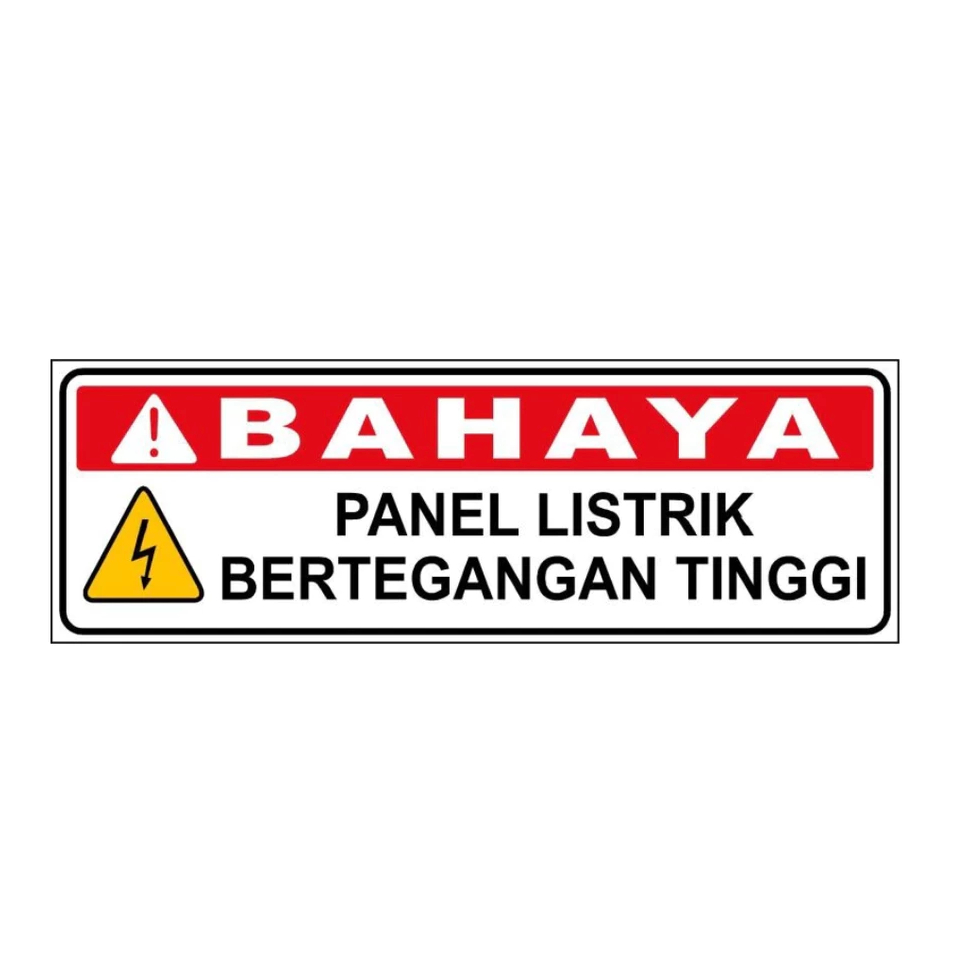 

STIKER PANEL LISTRIK 5x15 cm TEGANGAN TINGGI BAHAYA BAHAN VYNIL ANTI AIR