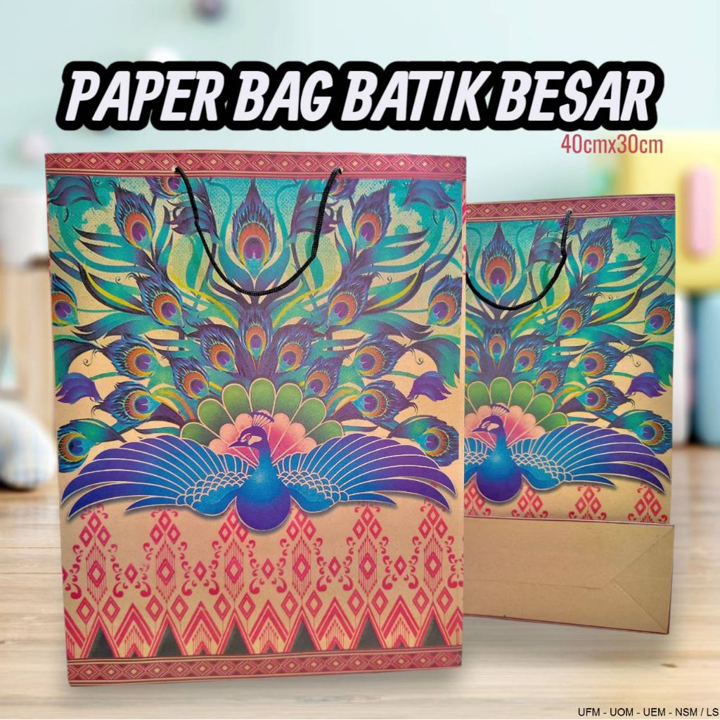 

PaperBag Batik Besar/Tas Kertas Motif Batik/Tas Kertas Batik Ukuran Besar/Per Pcs