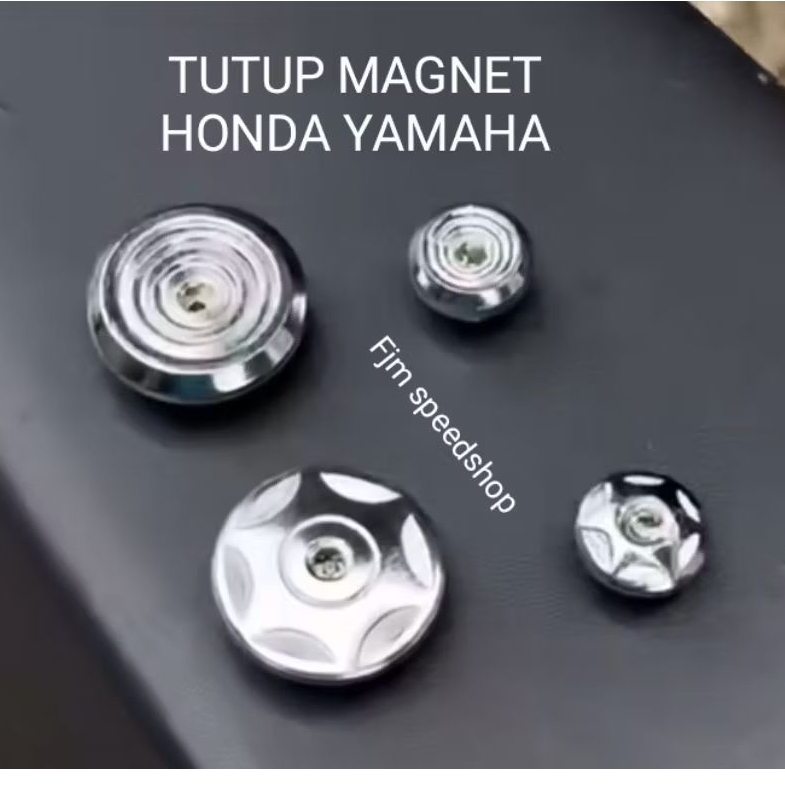 BAUT TUTUP KOIN MAGNET BESI PADAT CHROME MODEL ULIR DAN BINTANG PNP HONDA GL MP CB TIGER GRAND