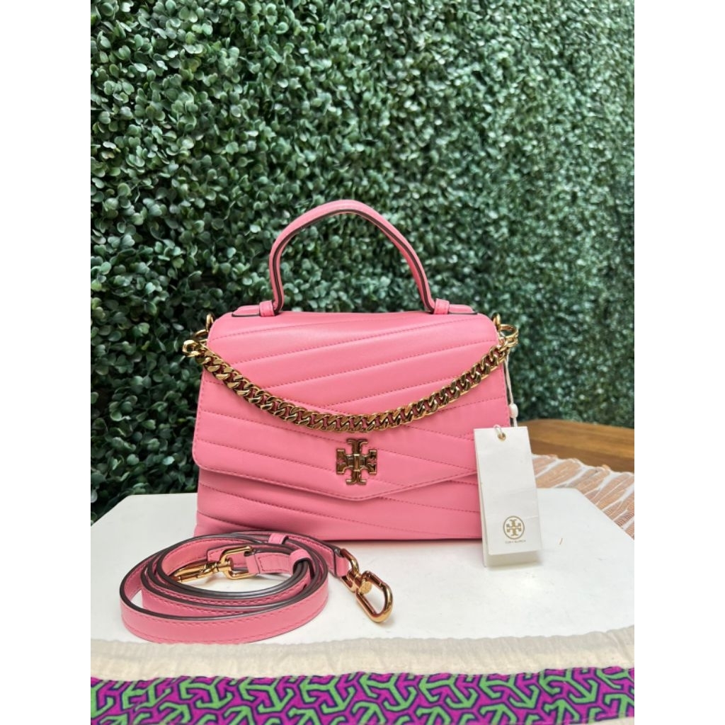 Preloved kira chevron top handle pink city