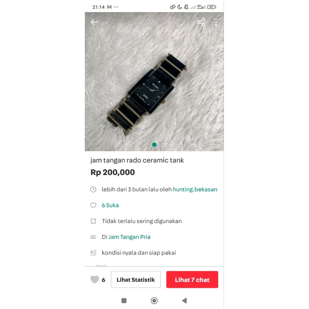 Jam tanga Rado Second