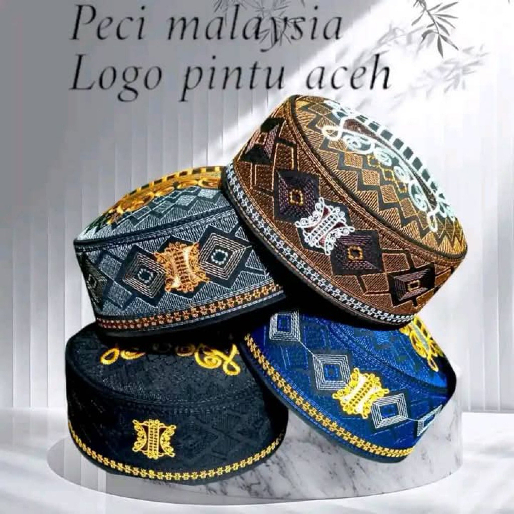 peci Malaysia motif Aceh