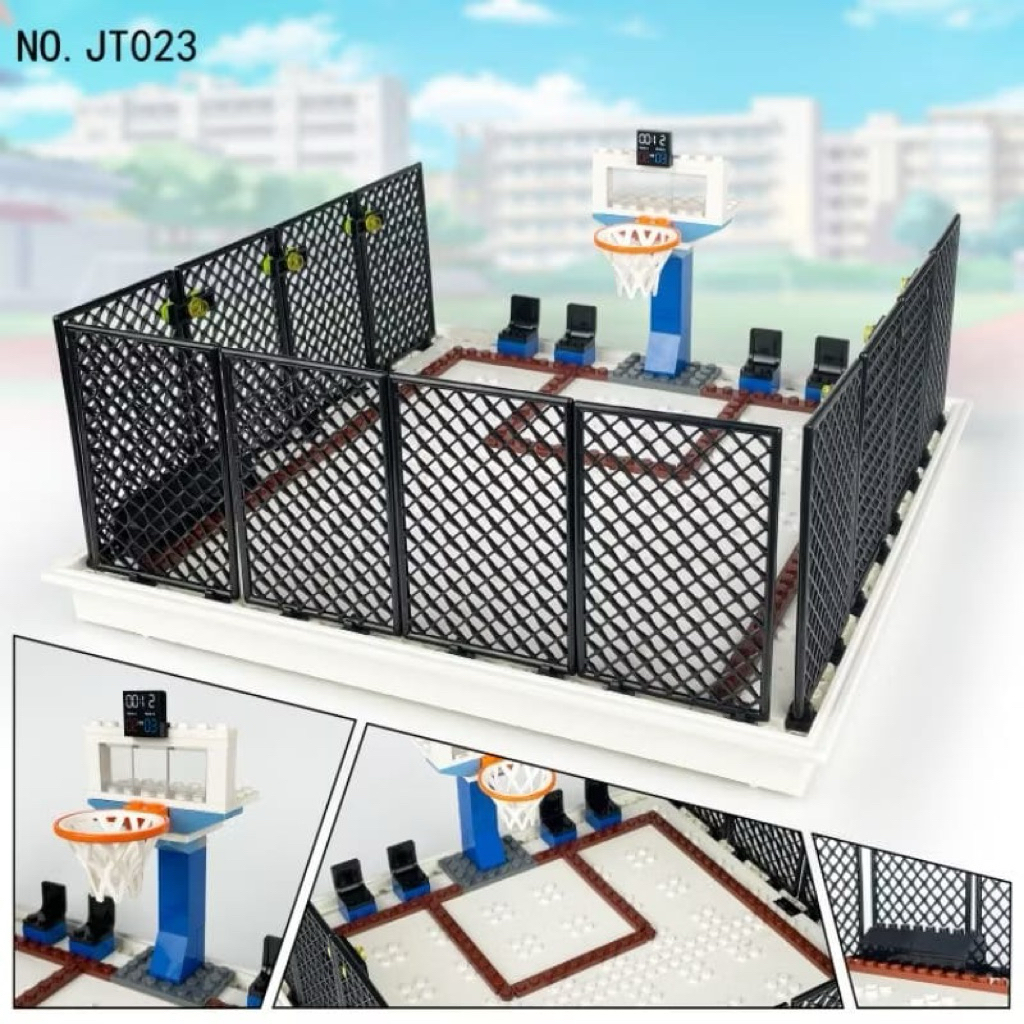 brick diorama lapangan basket campus