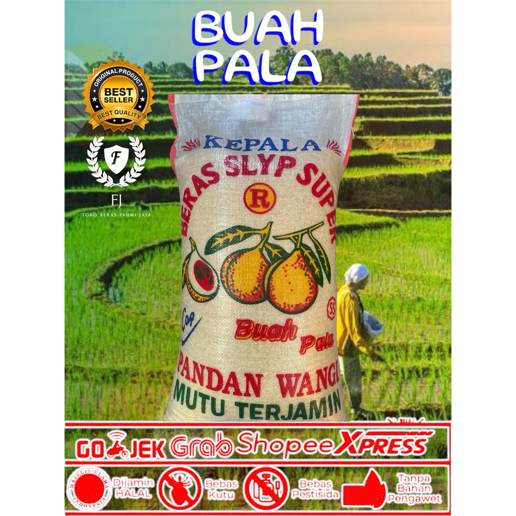 

BERAS CAP BUAH PALA PANDAN WANGI 20KG 10KG 5KG