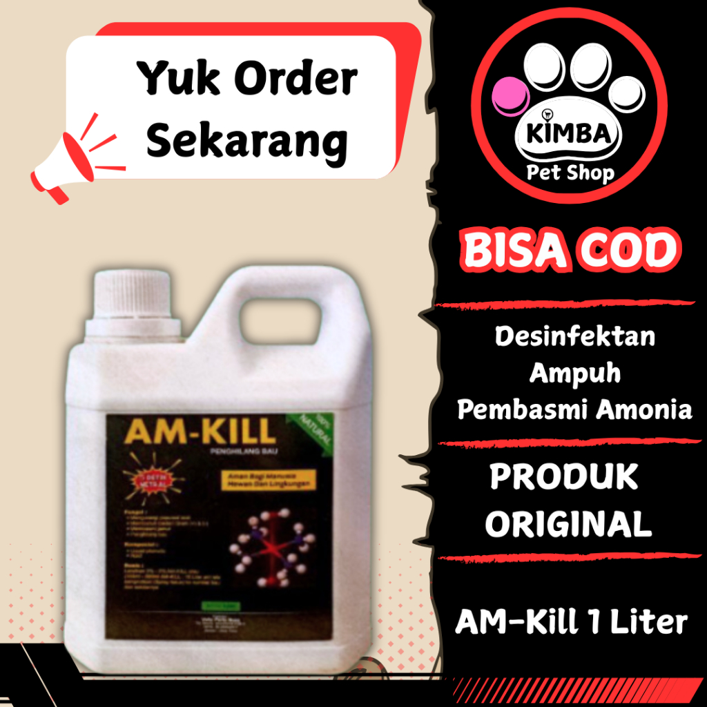 AMKILL 1 LITER AM KILL - Penghilang Bau Amonia Ayam Broiler Petelur Bebek Puyuh