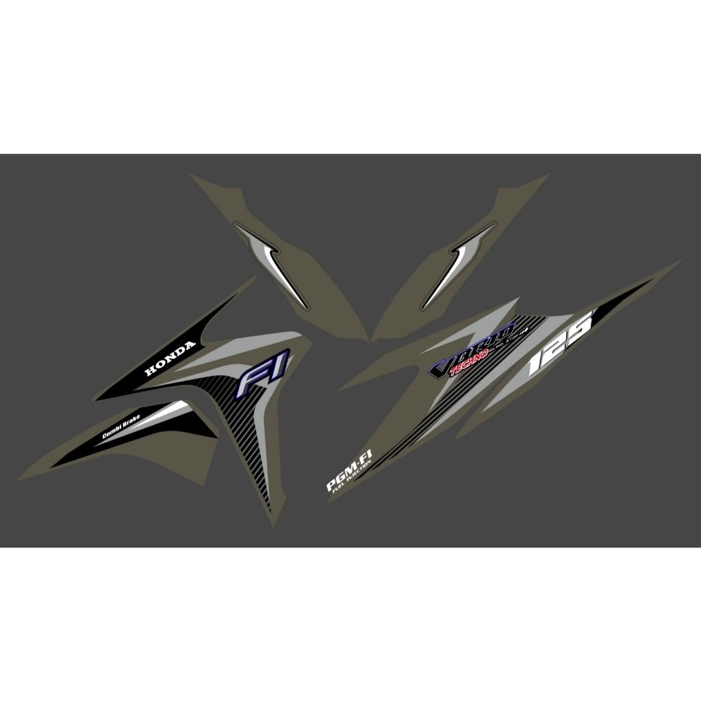 STRIPING STICKER VARIO 125 OLD KZR BOHLAM TRANSPARAN STYLE VIETNAM ELEGANT MOTIF ORI LIST ORIGINAL