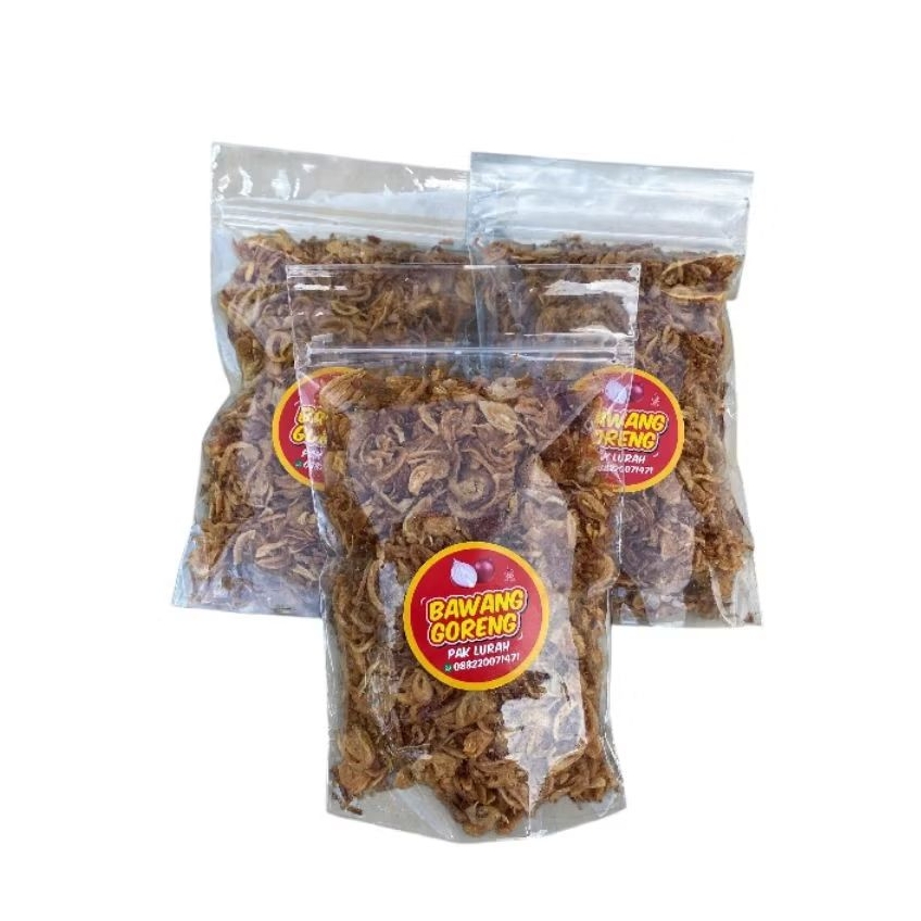 

[PAKET 3 PLASTIK] Bawang Goreng Super berat 100 per Plastik