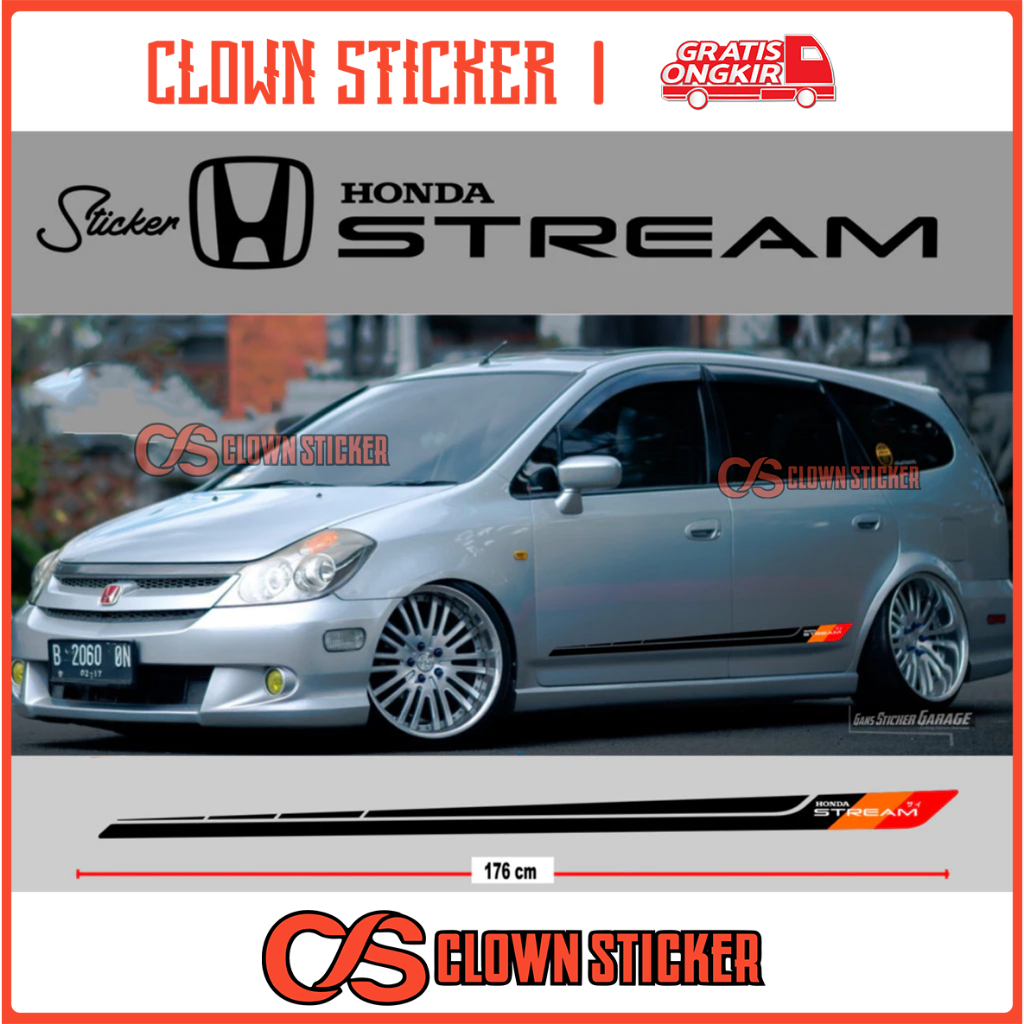 CLOWN STICKER HONDA STREAM  AKSESORIS HONDA STREAM