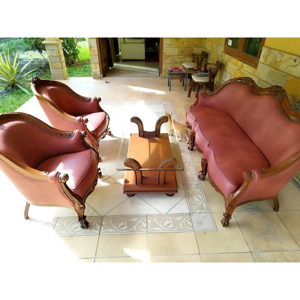 Sofa Set Jati Antik dan Kuno