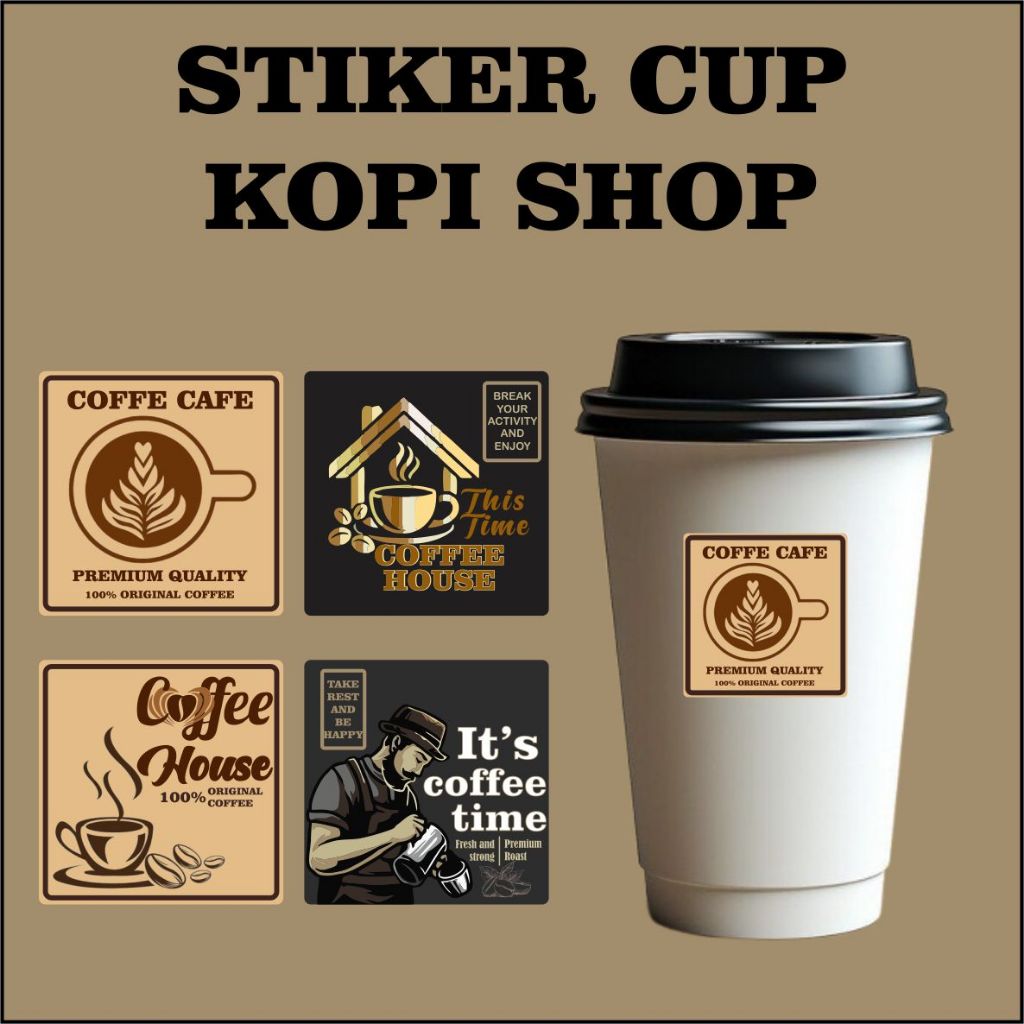 

STIKER GELAS CUP KOPI SHOP VINTAGE