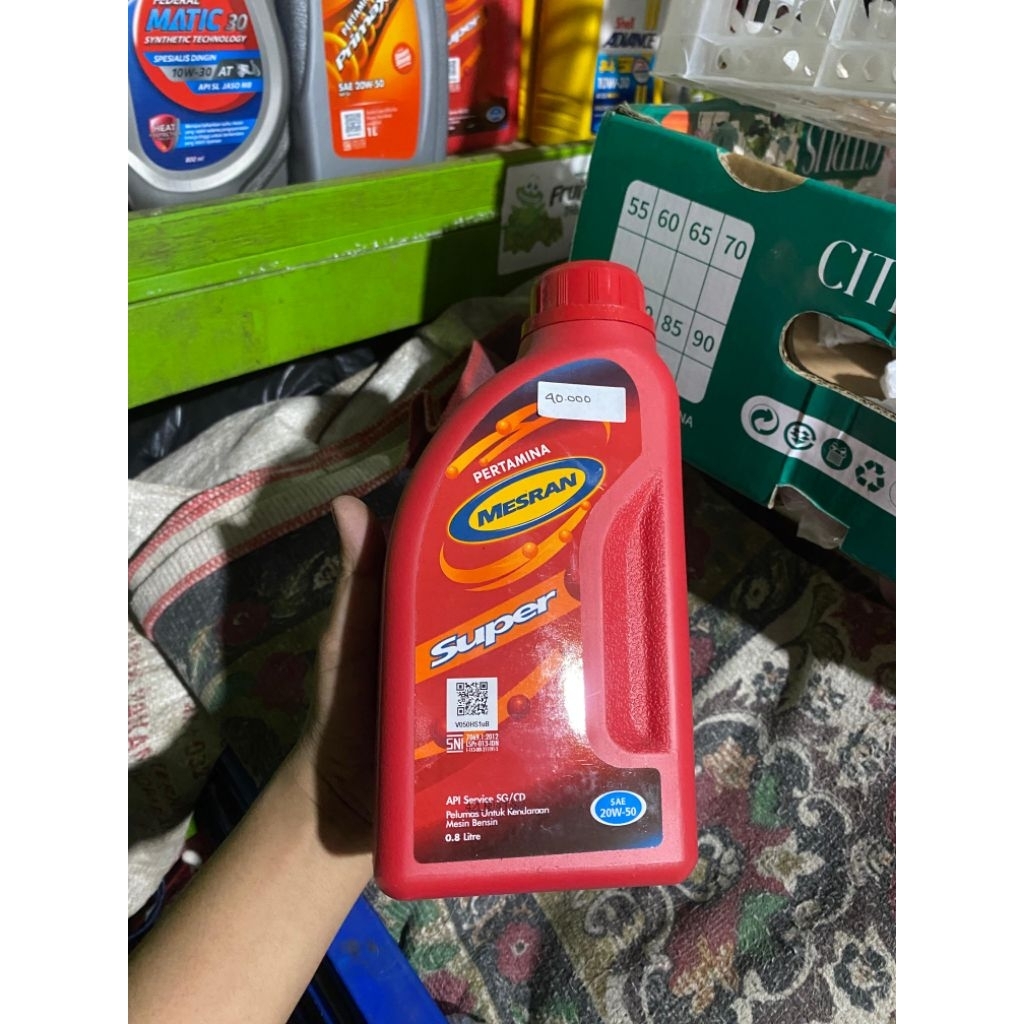 OLI MESRAN SUPER 0,8L / OLI MOTOR MESRAN SUPER 800ML