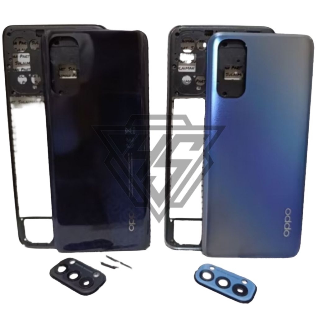 Casing Fullset Oppo Reno 4 4G Backdoor + Bazel + Ring Kamera