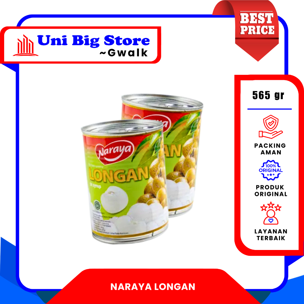 

NARAYA LONGAN IN HEAVY SYRUP KALENG INSTAN - 565 gr