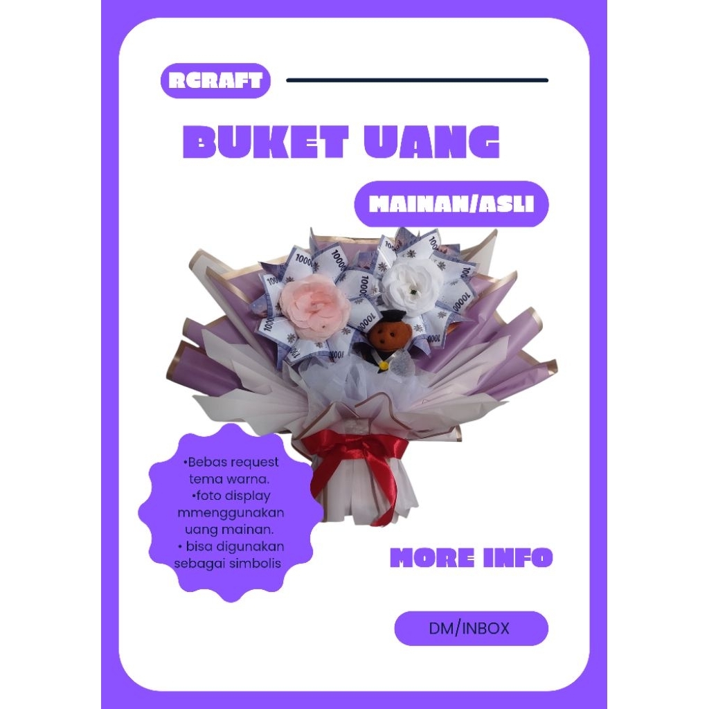 BUKET UANG SIMBOLIS (MAINAN/ASLI)