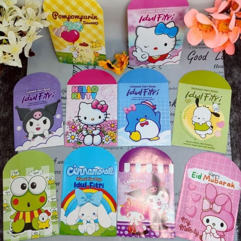 

50 Pcs Amplop Lebaran Murah Amplop Lebaran Motif Kuromi Amplop Lebaran Siap Pakai Amplop Lebaran karakter