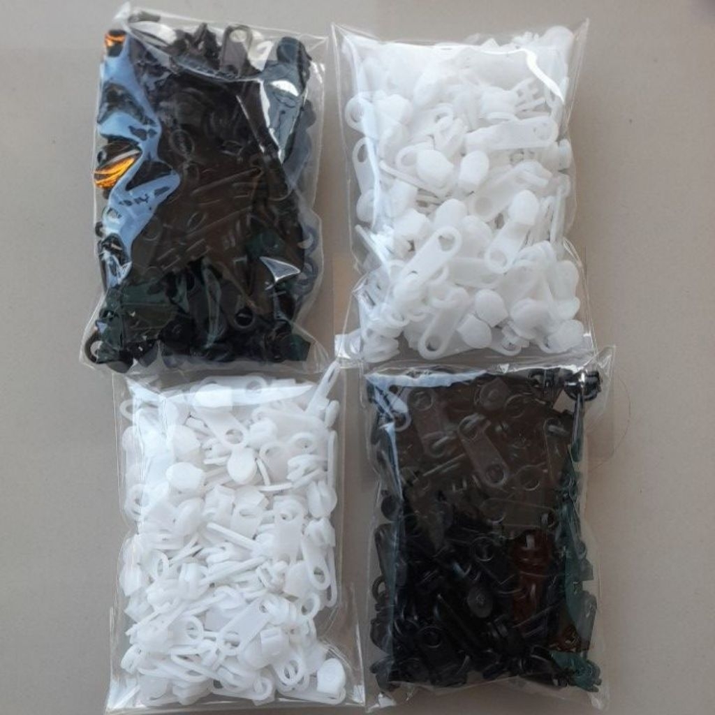 NO3 Isi 100 pcs Kepala Resleting plastik daun nilon no3