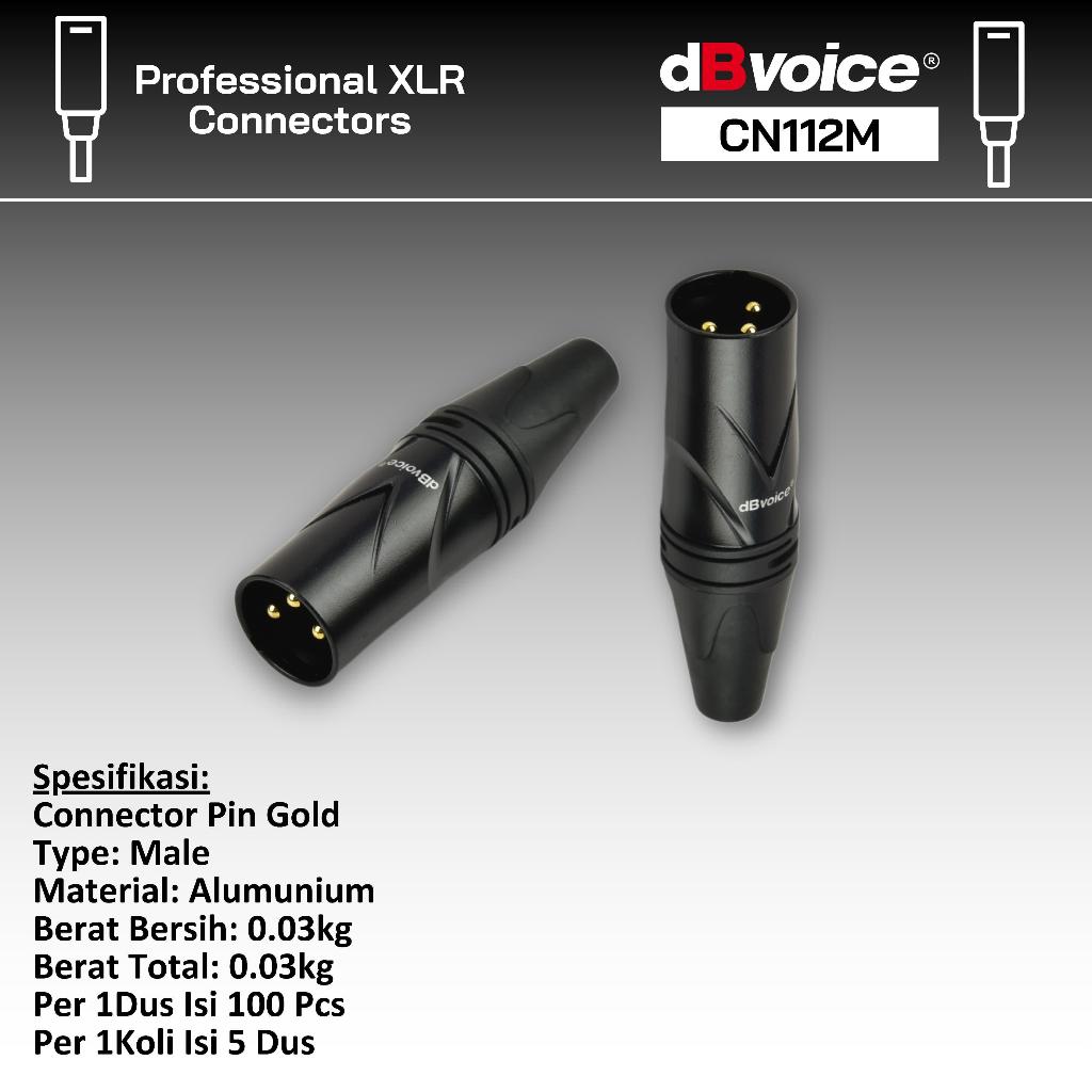 Jack cannon pin gold dB Voice original CN112M/CN112F, jack cannon male