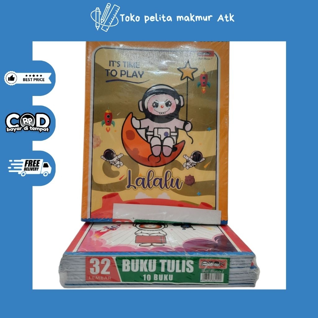 

BUKU TULIS IBOOK 32 LEMBAR (1 pack isi 10 buku)